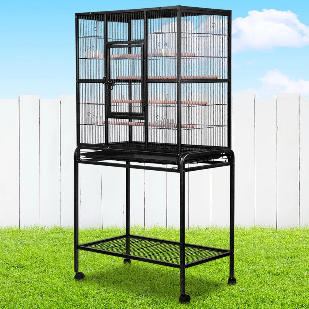 Bird Cage Aviary 144cm Large Travel Stand Budgie Parrot