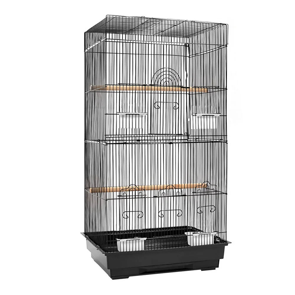 Bird Cage Medium with Perch - Black - Bird