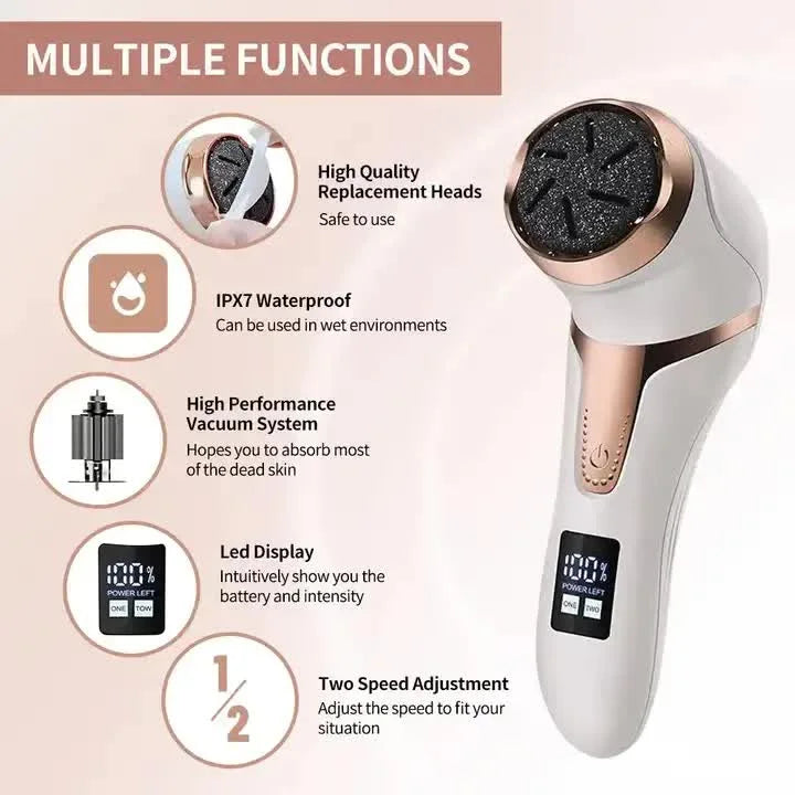 Black Electric Foot Callus Remover - Rechargeable