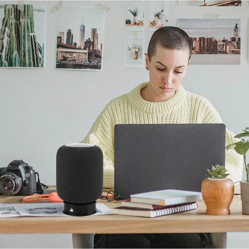Black Homepod Mini Speaker Stand - Bluetooth Storage