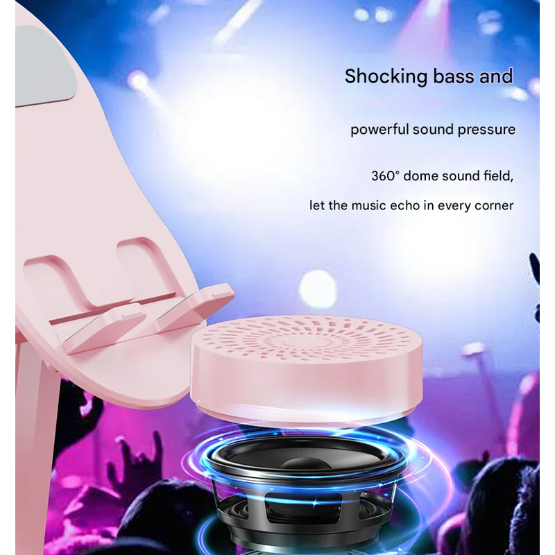 Black Magic Induction Speaker & Adjustable Phone Stand