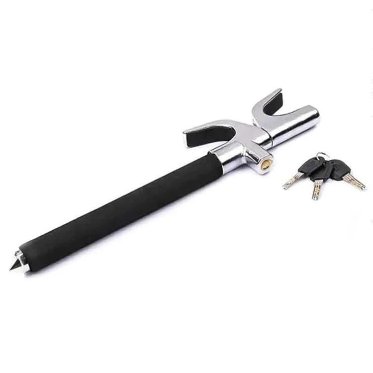 Black Multifunctional Car Steering Wheel Lock - Adjustable