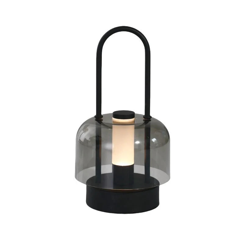 Black Portable Rechargeable LED Lantern – Touch Control