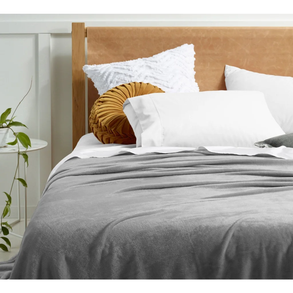 Blanket Queen/King Accessorize Super Soft Grey - Home &