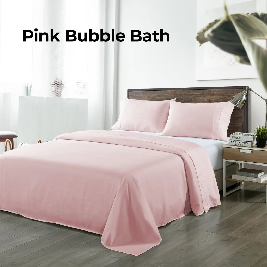 Blended Bamboo Sheet Set Bubble Bath - King Royal Comfort