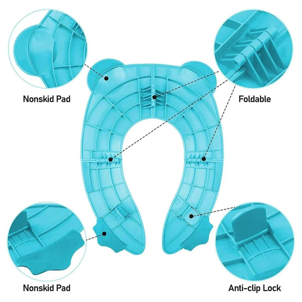 Blue Kids Toilet Seat Washer Portable Baby Training Seat