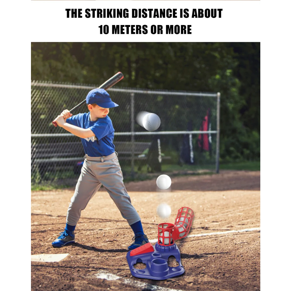 Blue Pedal Serve Drill Baseball Pitching Training Toy Set