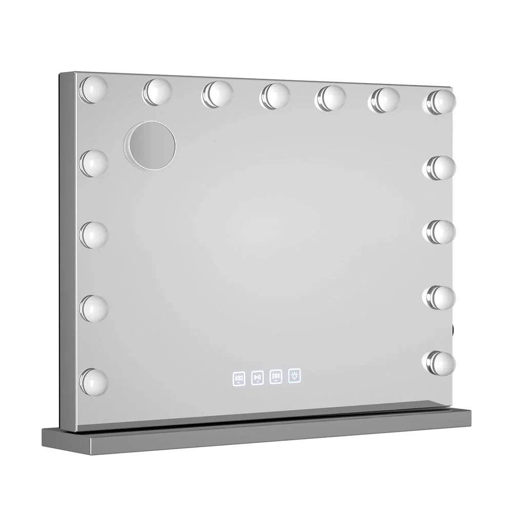 Bluetooth Makeup Mirror 58X46cm Hollywood with Light