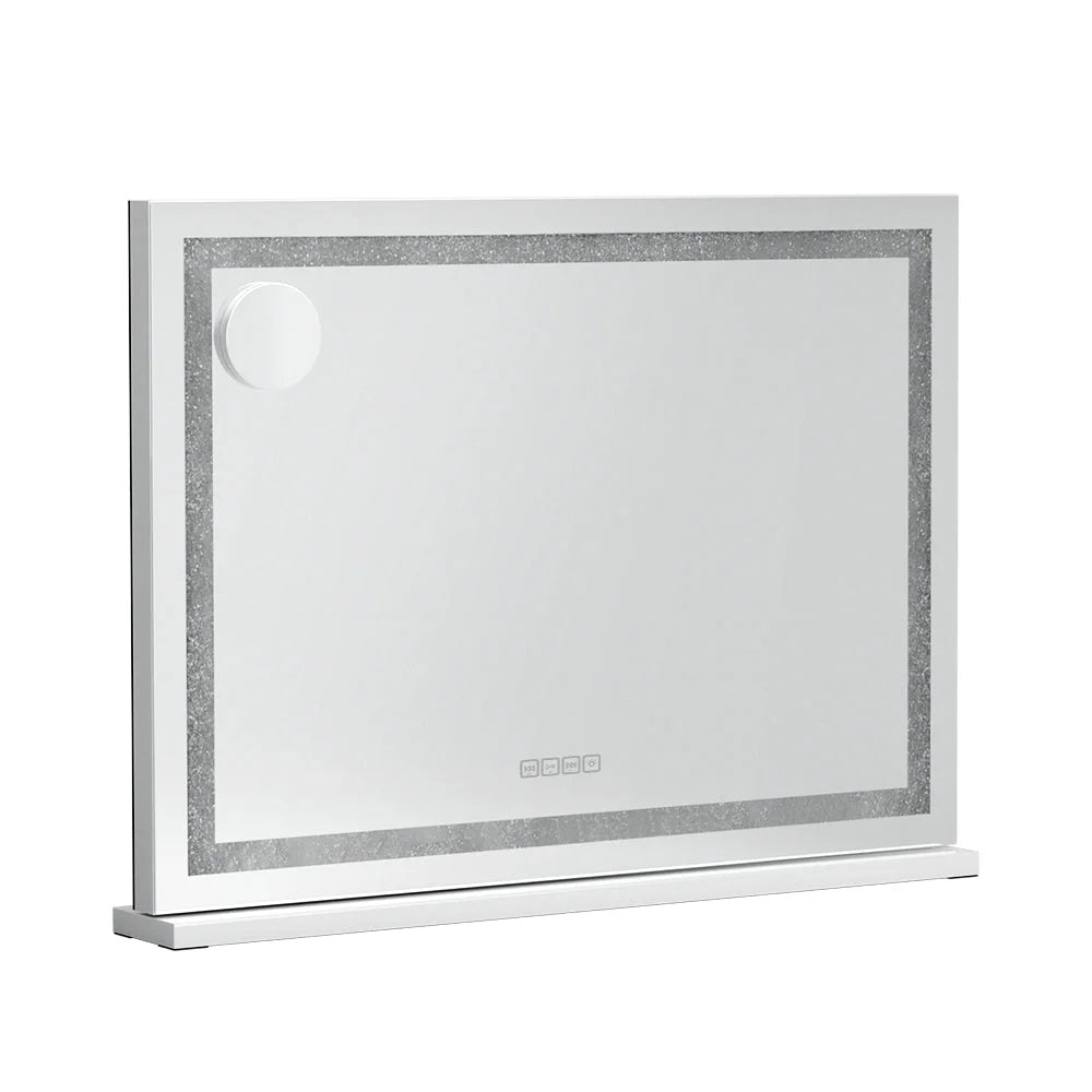 Bluetooth Makeup Mirror 80x58CM Crystal Hollywood with LED