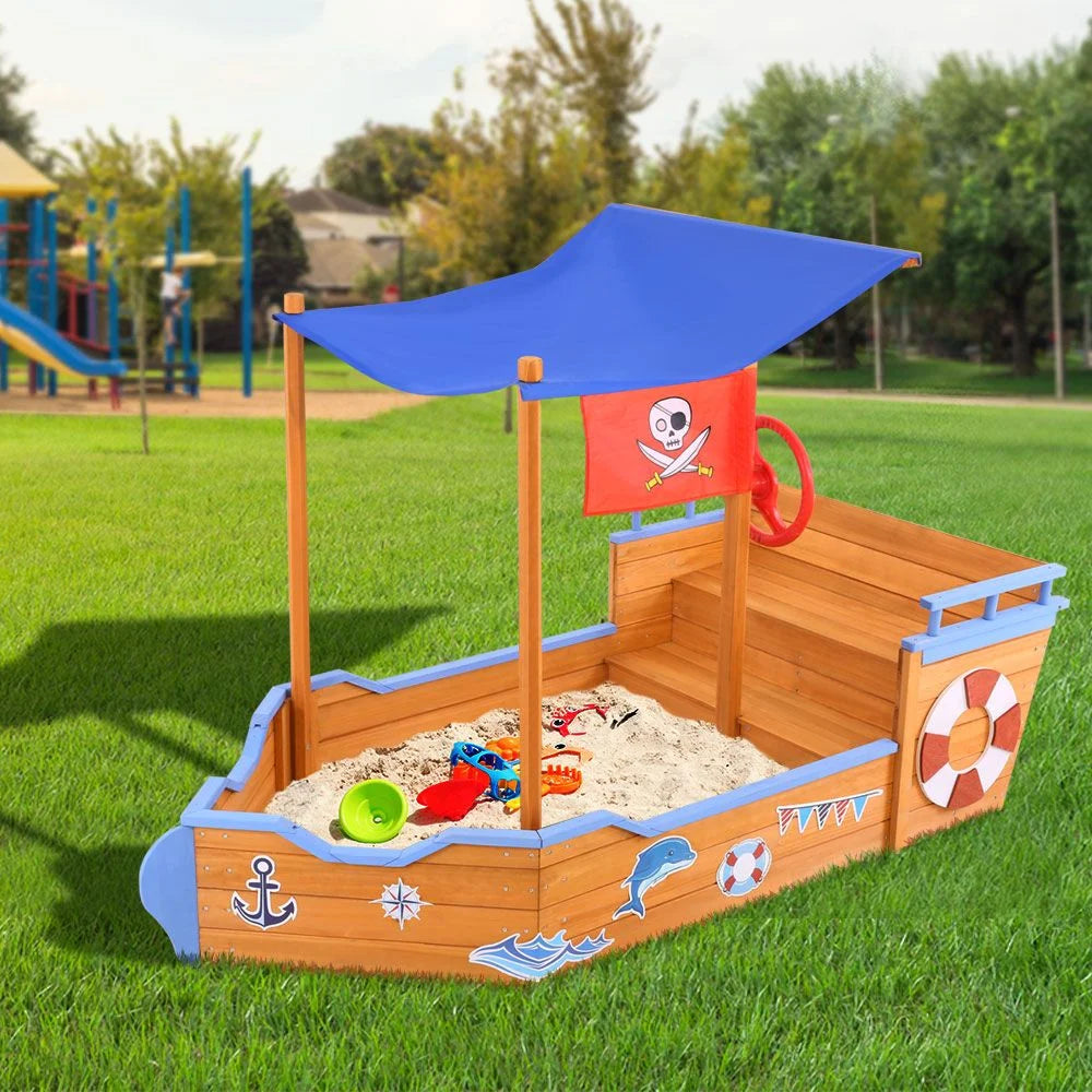 Boat Sand Pit with Canopy - Toys