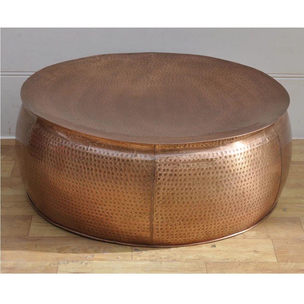 BRONZE LOOK HAMMERED COFFEE TABLE - Furniture > Living Room