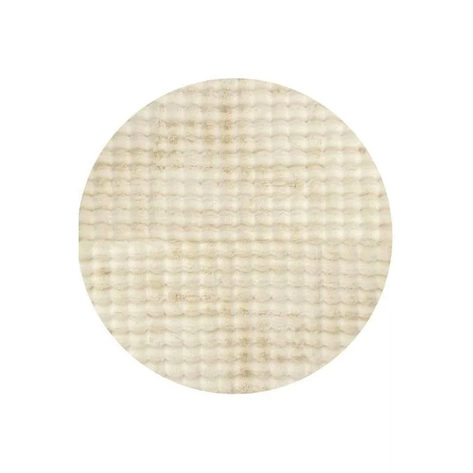 Bubble Natural Round Washable Rug by Rug Culture-100X100CM