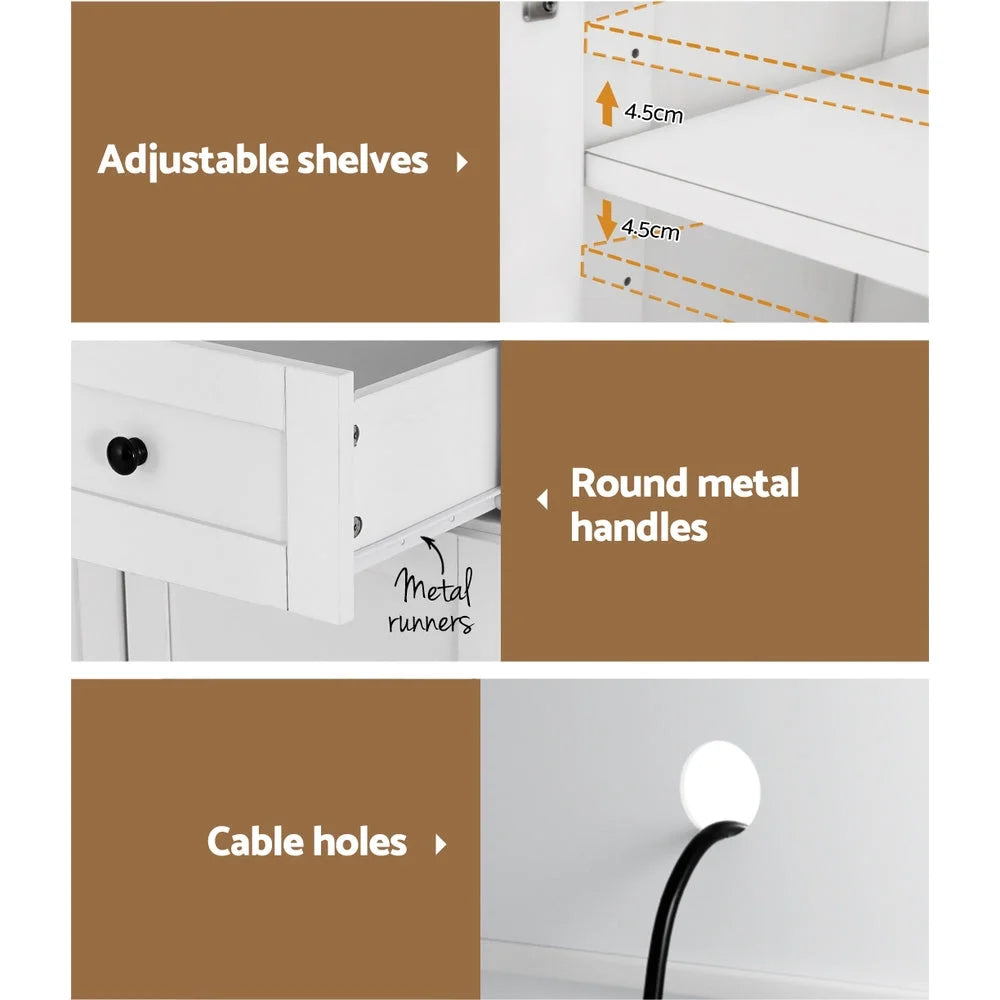 Buffet Sideboard Cabinet Cupboard Pantry Storage Shelves