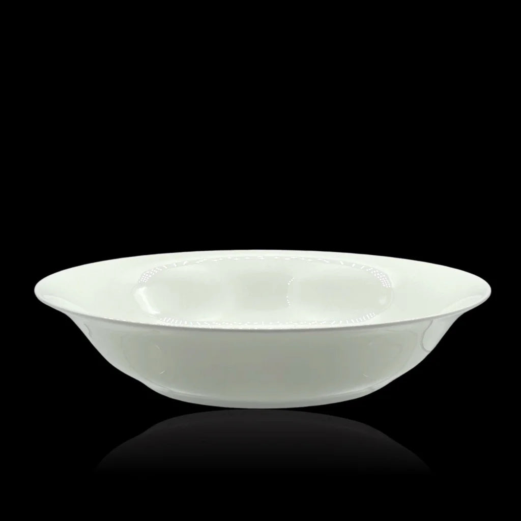 bulk 18 White Bone China Round Bowl 26x7cm - Pet Care >