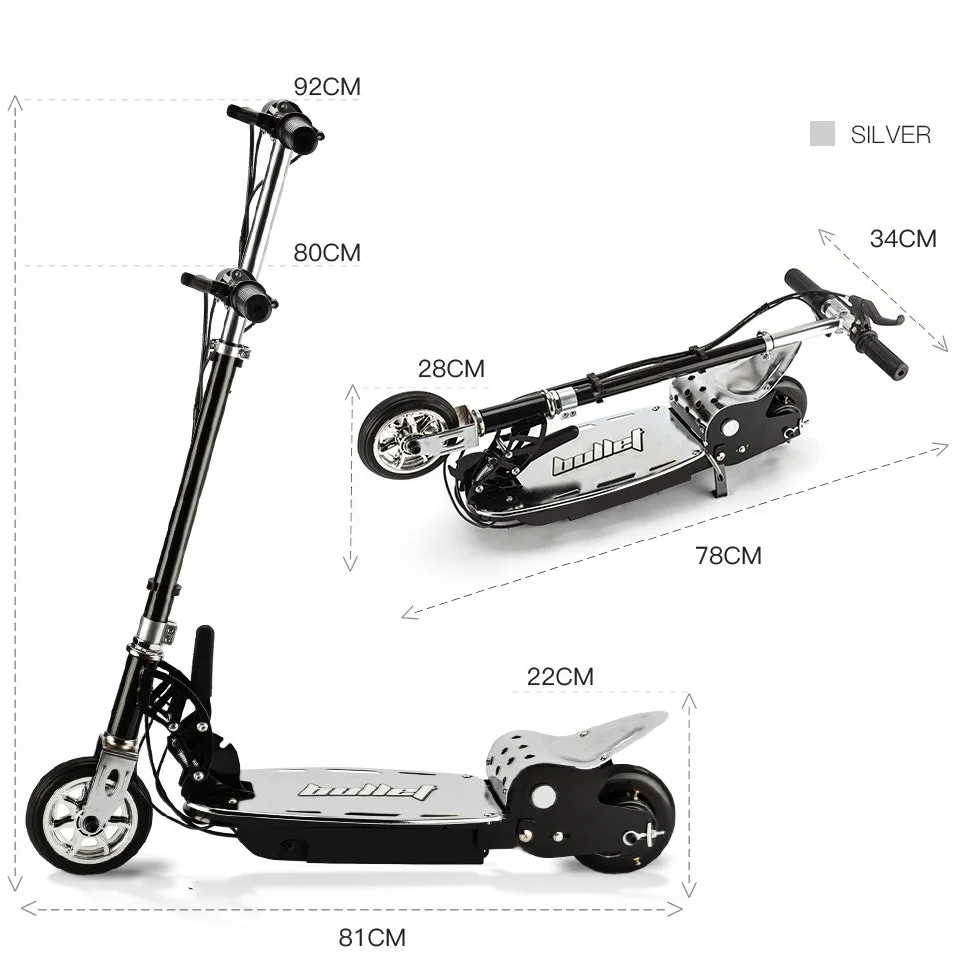 BULLET TRZ Electric Scooter 140W Adjustable and Foldable