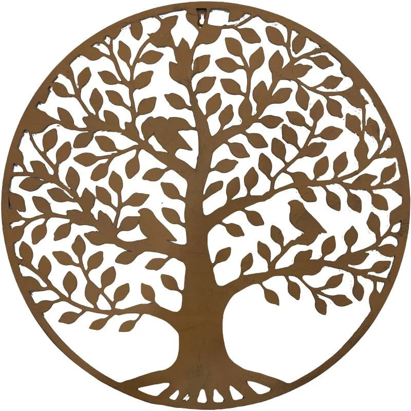 By The Tree Metal Wall Art 59x59cm - Home & Garden > Wall