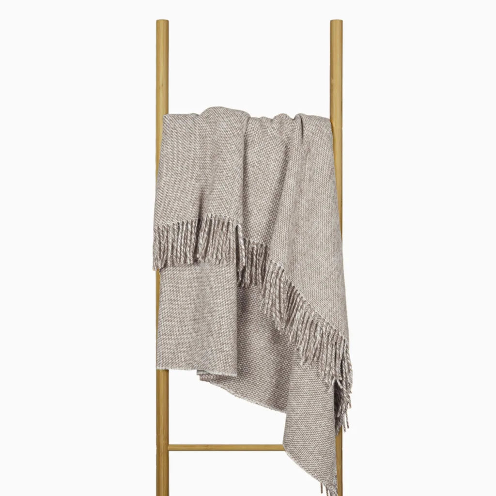 Cambridge Throw Blanket 100% NZ Wool - Silver - Home &