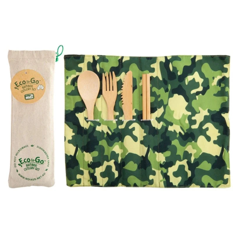 Camo Eco-to-Go Bamboo Cutlery Set - Home & Garden >