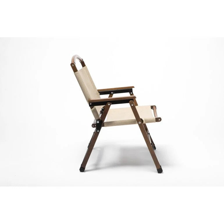 Camping Chair Bamboo Canvas Foldable Outdoor Wooden Travel