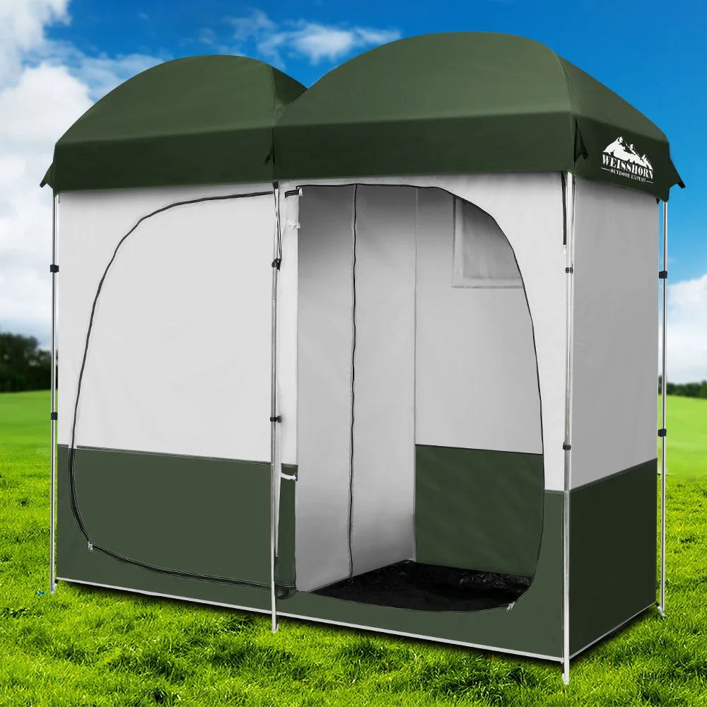 Camping Shower Toilet Tent Double Outdoor Portable Change