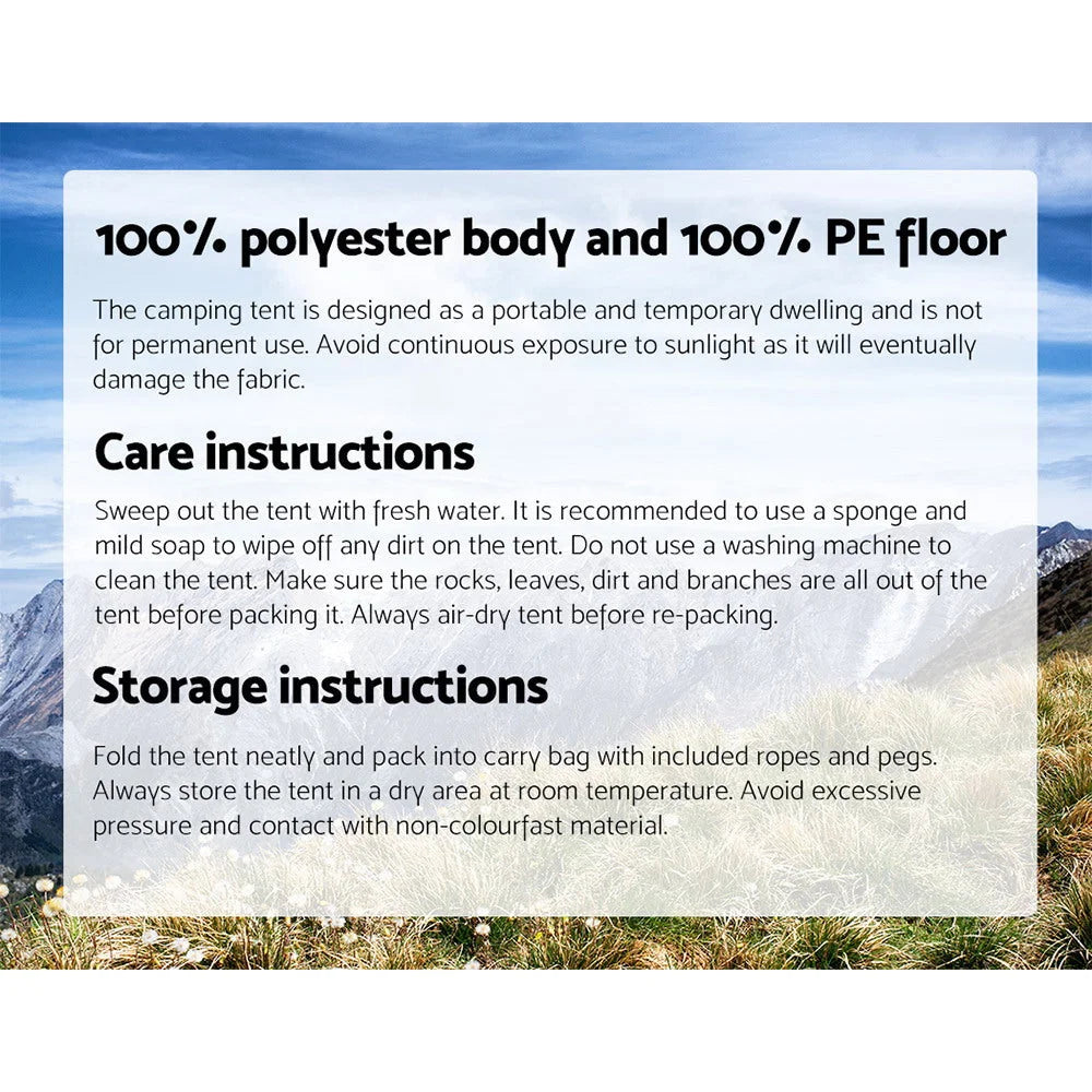 Camping Tent Instant Up 4-5 Person Pop Up Family Hiking