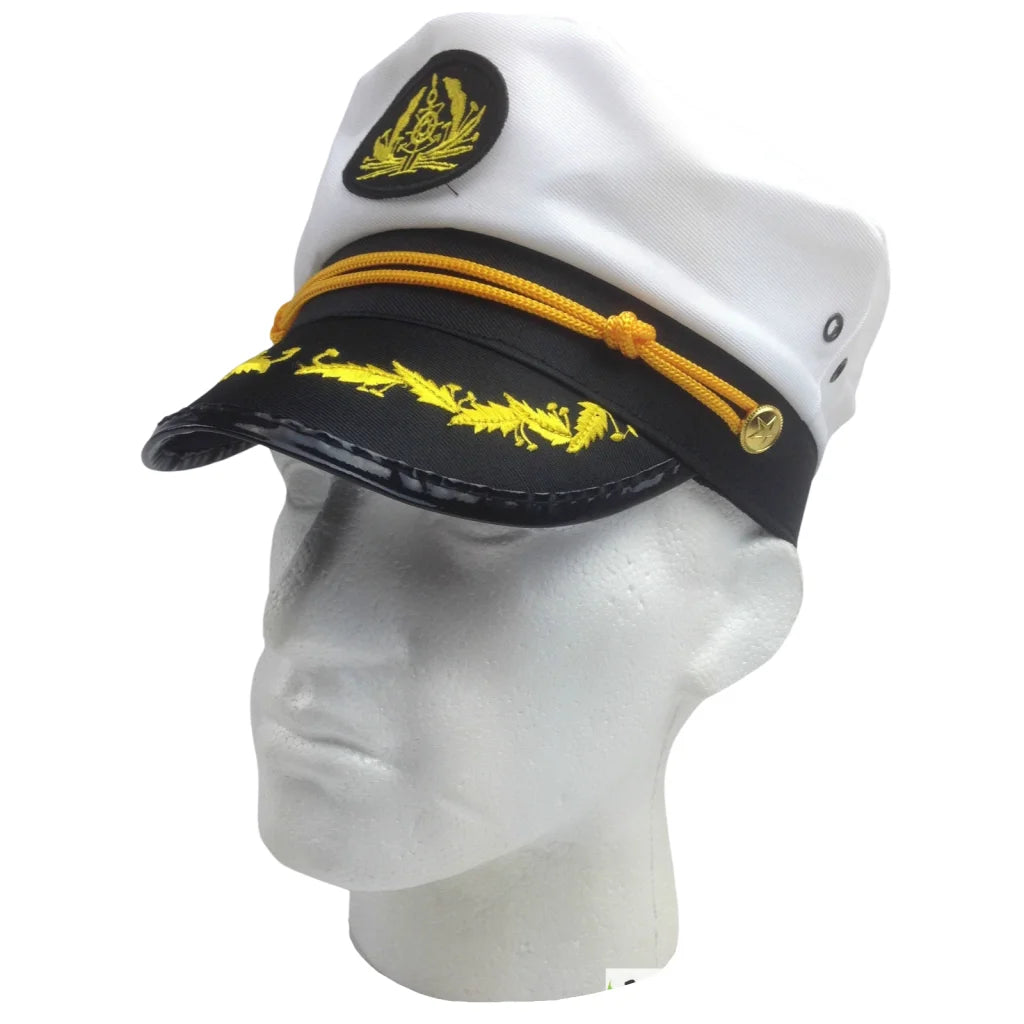 Captain Hat Adult Party Costume Skipper Sailor Ship Captain