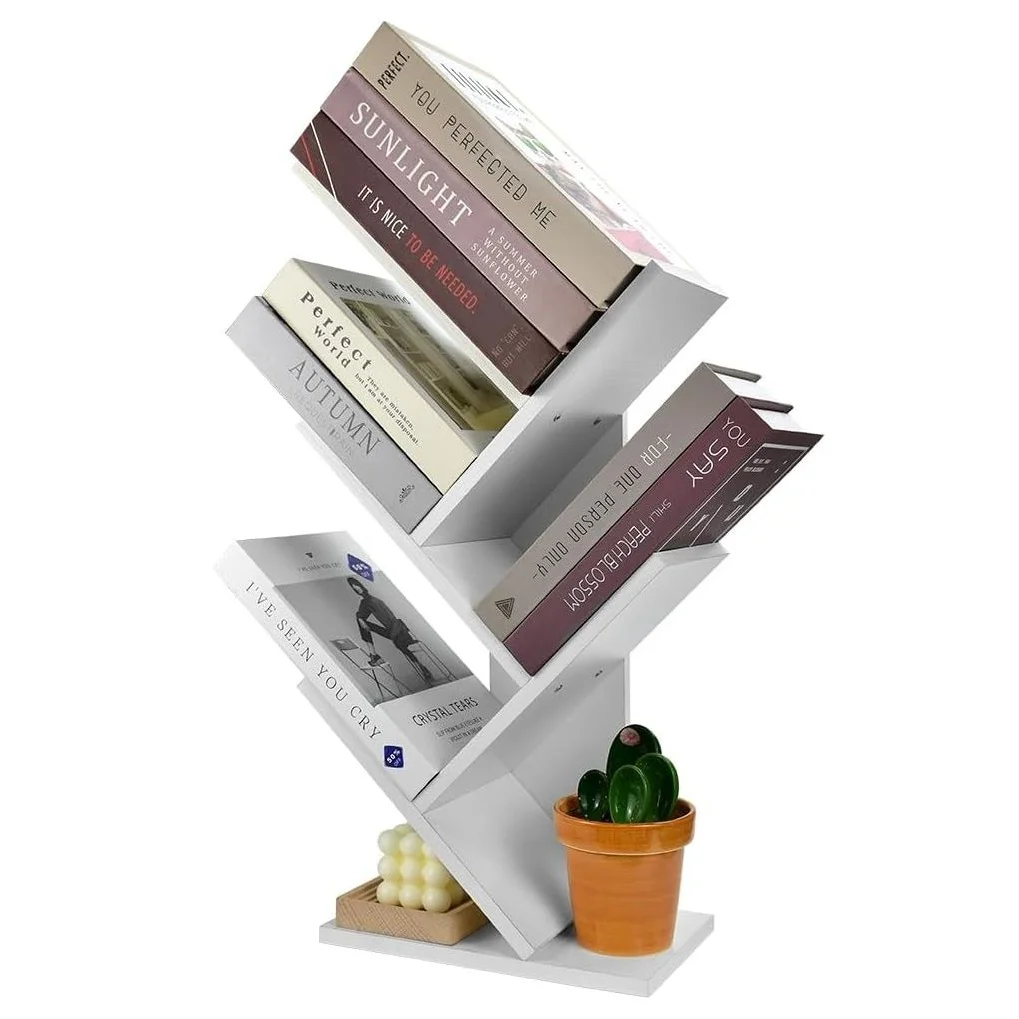 CARLA HOME 5-Tier Tree Bookshelf Storage Rack for Home