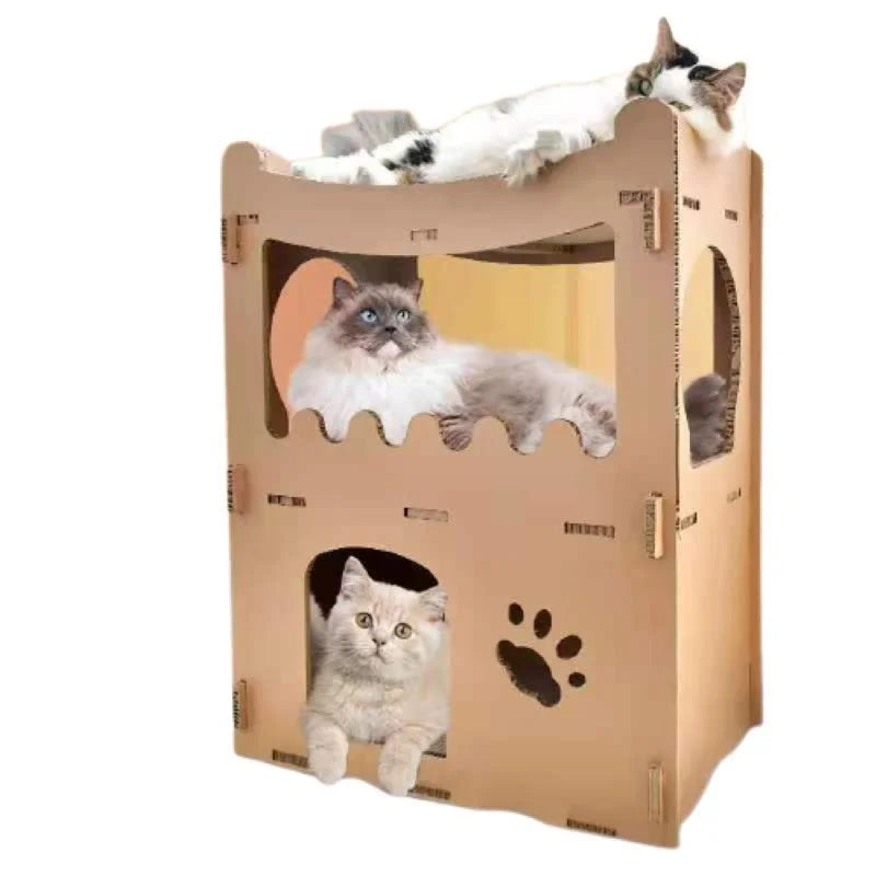 Cat Scratcher Condo Furniture Tower Double Storey Pet