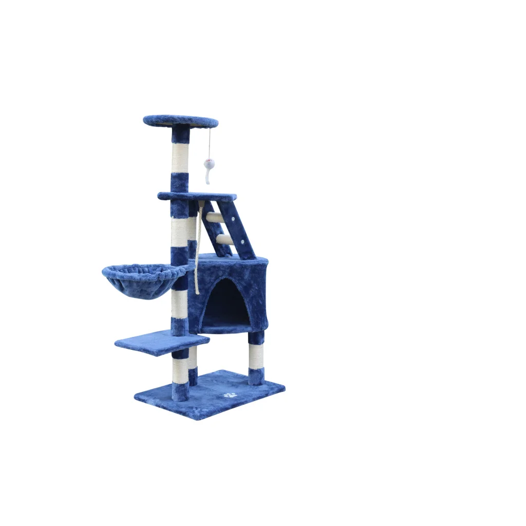 Cat Scratching Post Tree 120cm Multi-Level Kitten - Blue