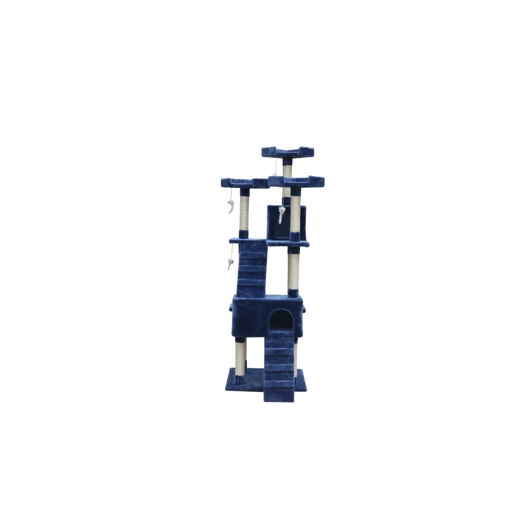Cat Scratching Post Tree Kitten 180 cm Ladder Blue - Pet