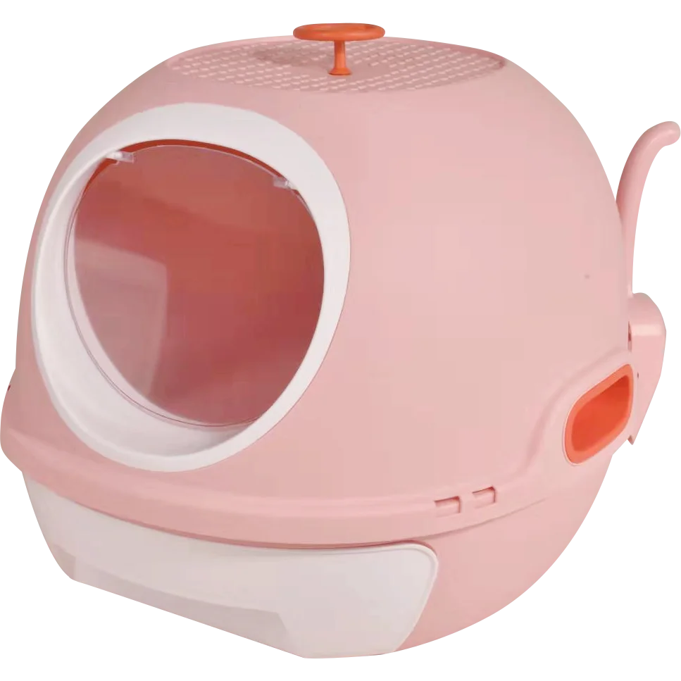 Cat Toilet Litter Box Hooded Tray House with Drawer