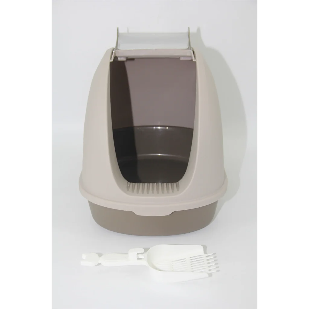 Cat Toilet Litter Box Portable Hooded Tray House with Scoop