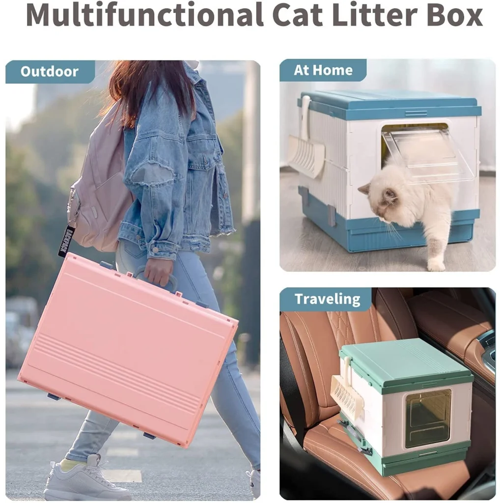Cat Toilet Litter Box XL Portable Foldable Tray House
