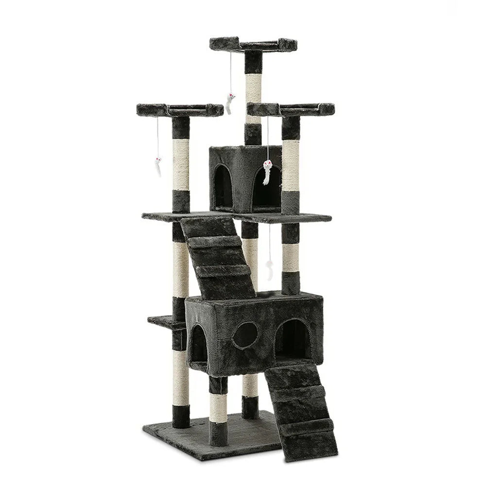 Cat Tree 180cm Wood Scratching Post Tower Condo