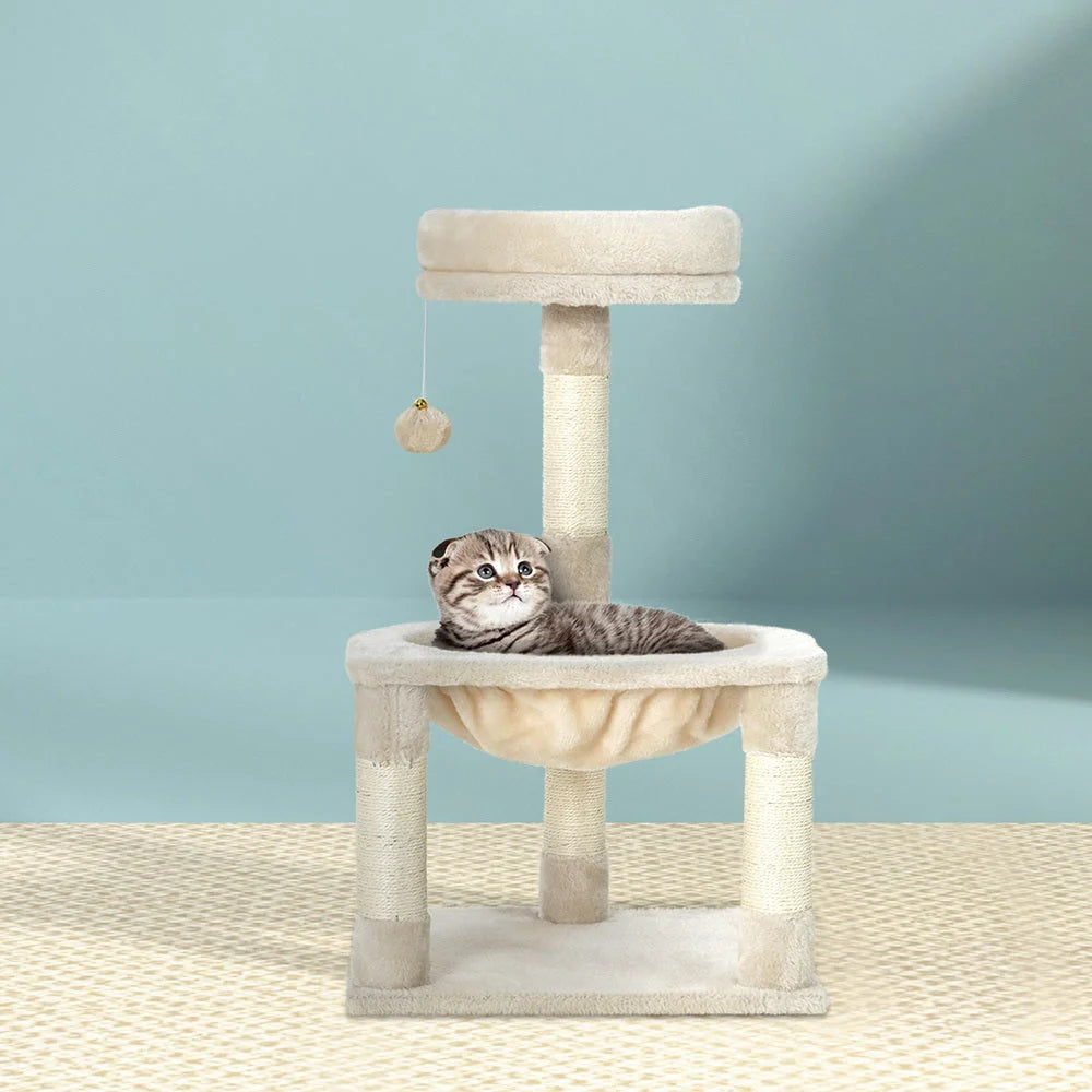 Wood 69cm cat tree with scratching post tower condo