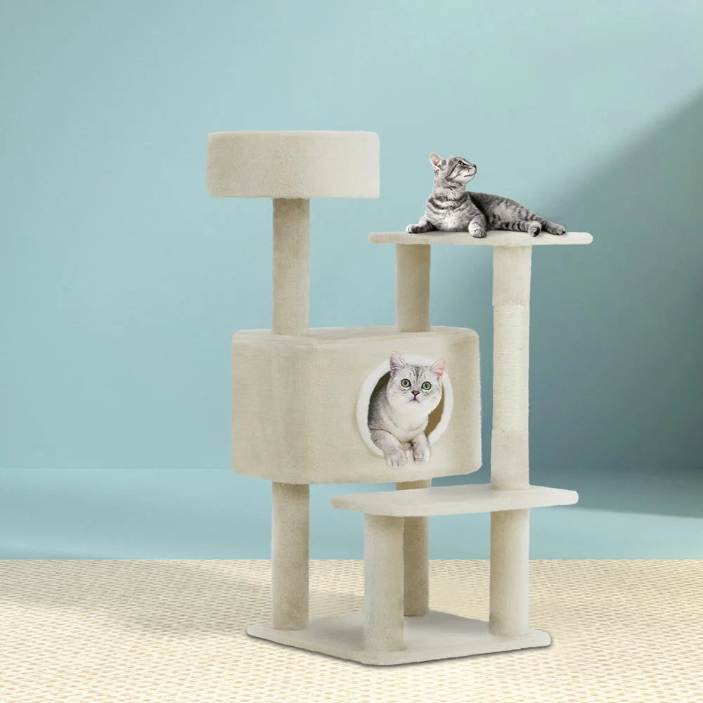 Cat Tree 90cm Scratching Post Tower Condo Scratcher House Bed Trees