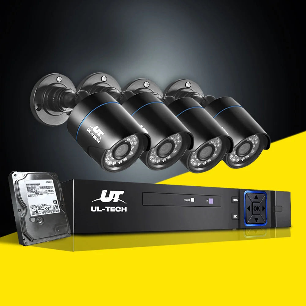 CCTV Security Camera 1080P 4 Channel HDMI with 1TB Hard