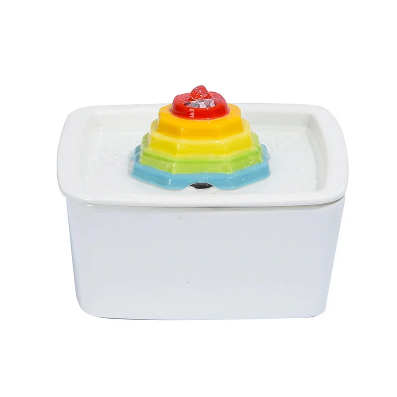 Ceramic Pet Water Fountain Dog Cat Water Feeder Bowl