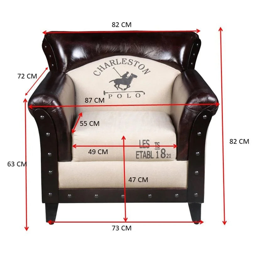 CHARLESTON POLO VINTAGE ARM CHAIR - Furniture > Sofas >