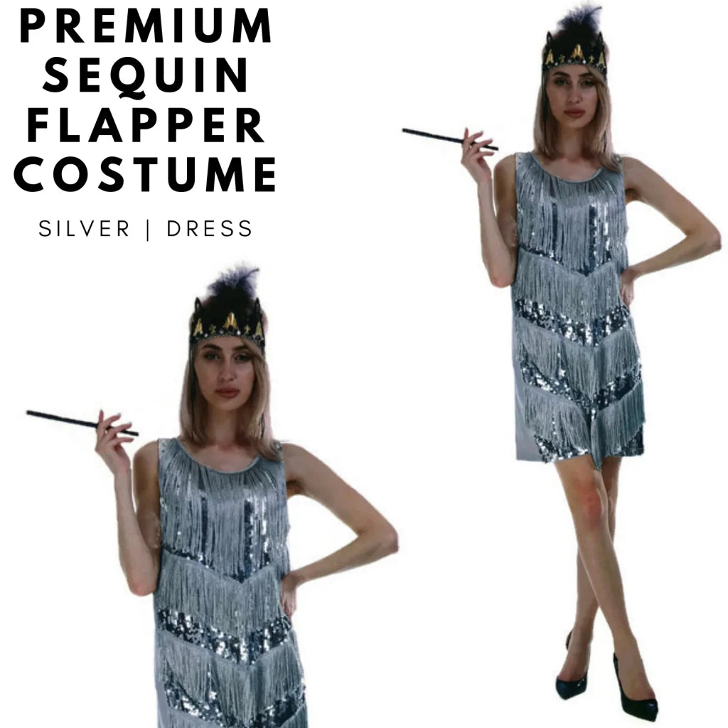 Charleston Sequin Flapper Fringe Costume Tassel Party Fancy