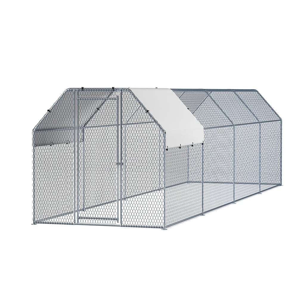 Chicken Coop Cage Run Rabbit Hutch Large Walk-In Hen House