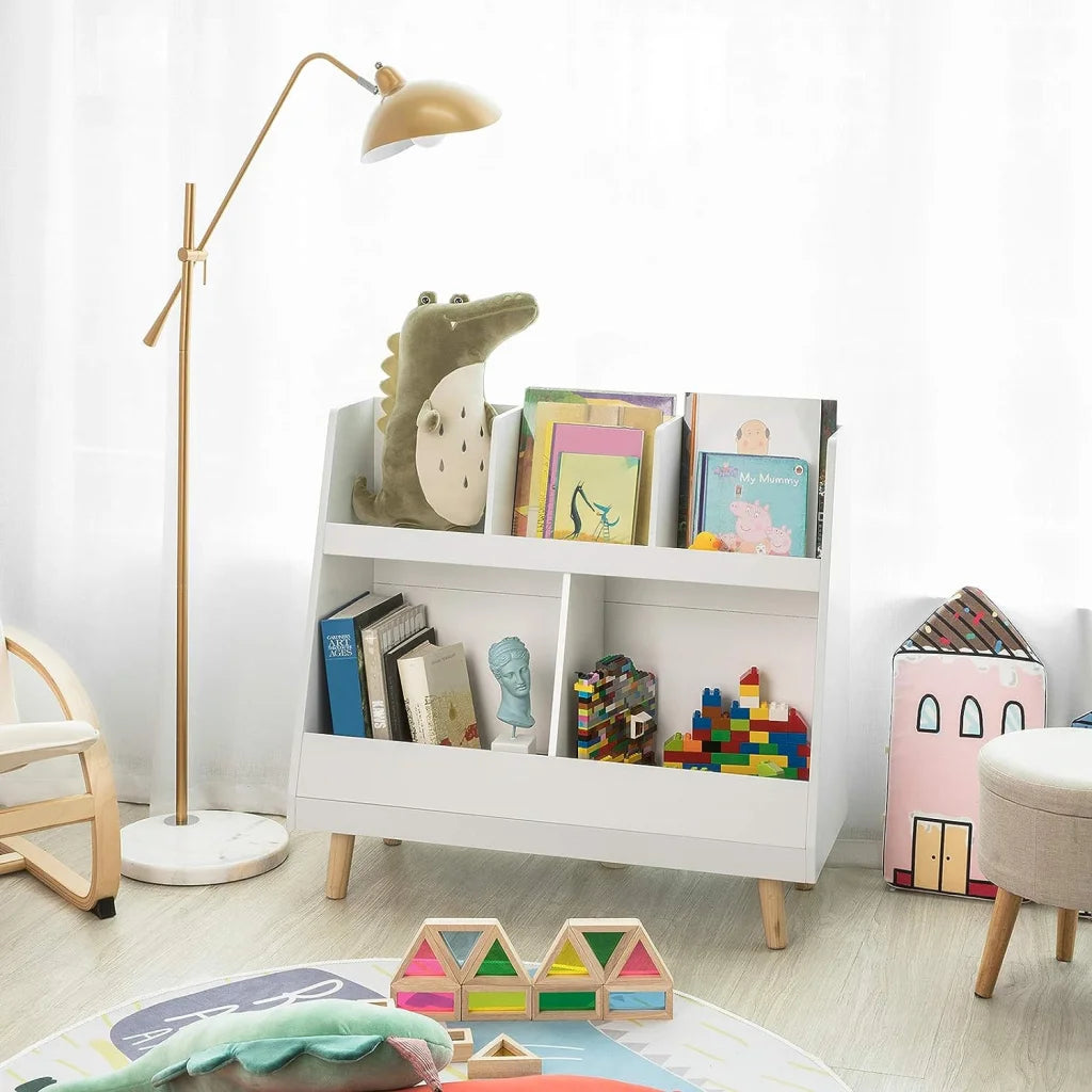 Childrens Shelving Unit 5 Compartments Bookcase - Baby &