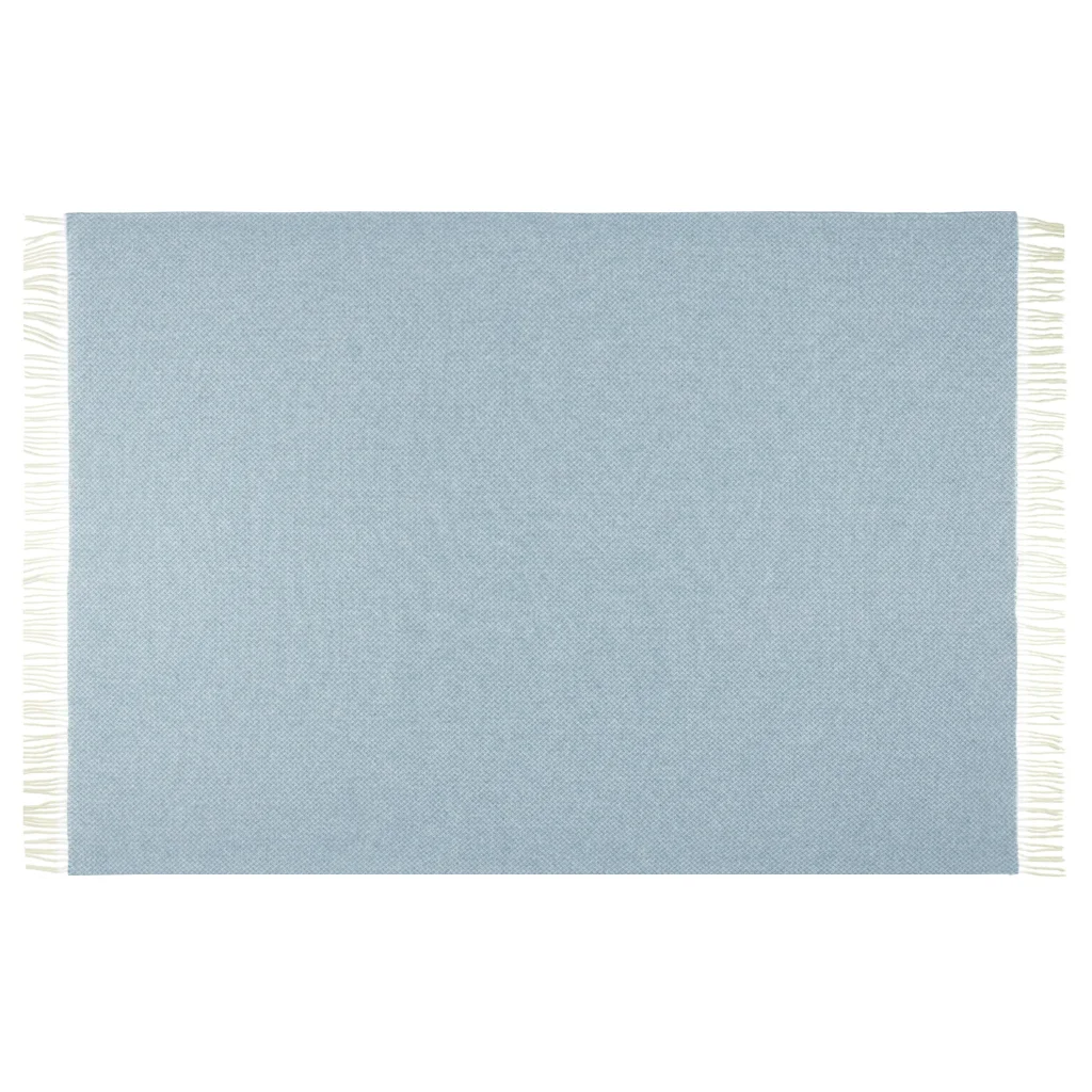 Chiswick Throw Merino Wool Cashmere Blue - Home & Garden