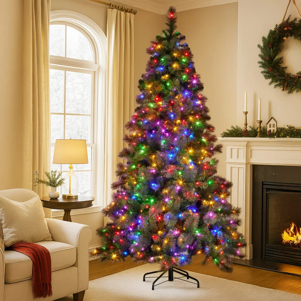 Christabelle 9ft Christmas Tree Glittery Gold Pine Needles