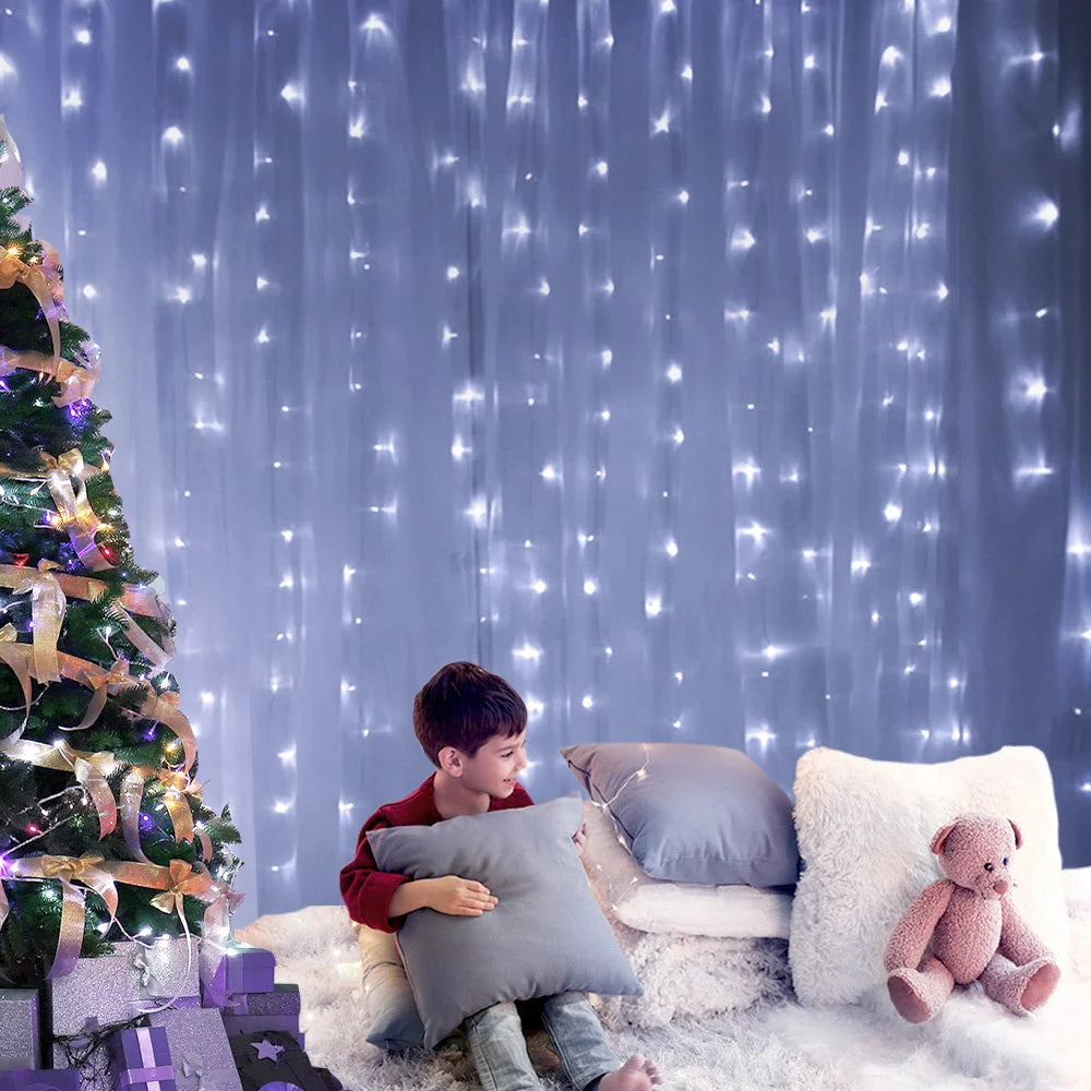Christmas Curtain Fairy Lights 6x3M 600 LED - Party Wedding