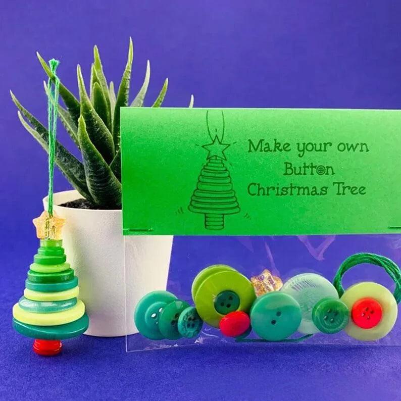 Christmas gift Christmas Button Ornament - Festive Santa