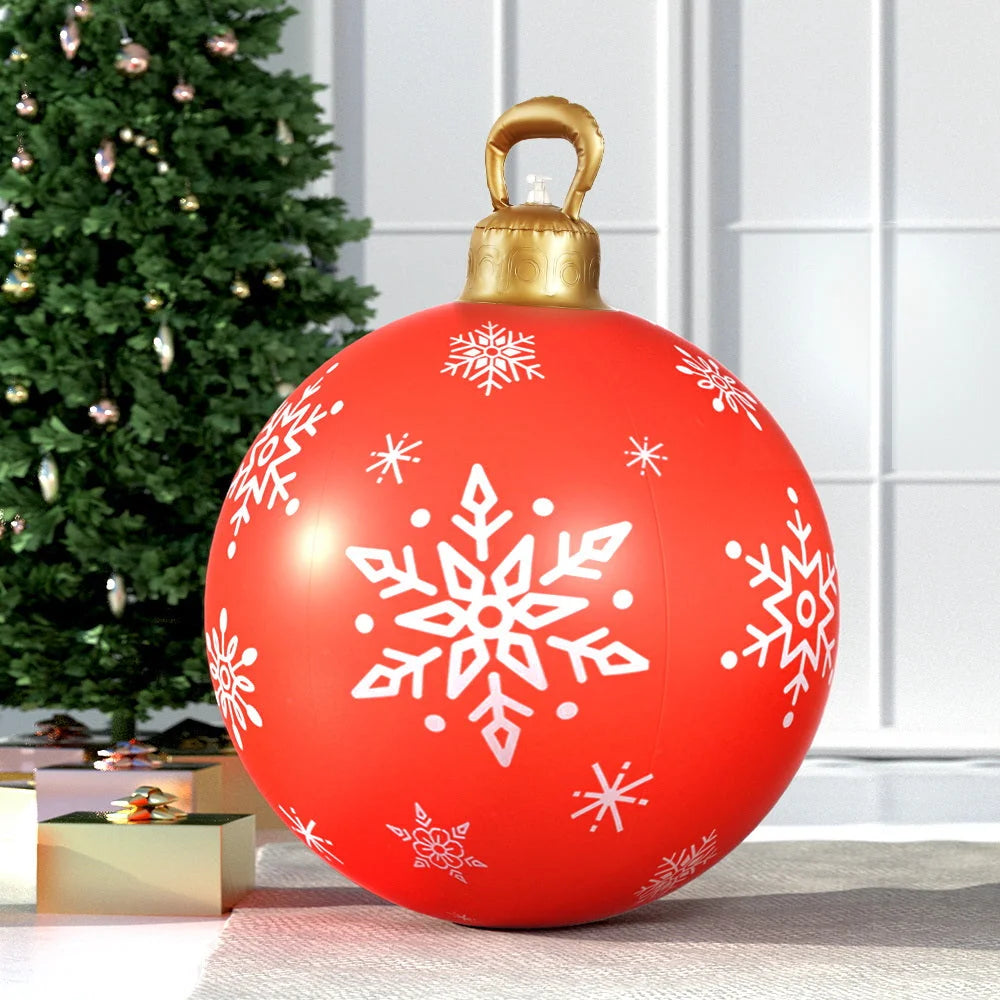 Christmas Inflatable Ball 60cm Decoration Giant Bauble - Red