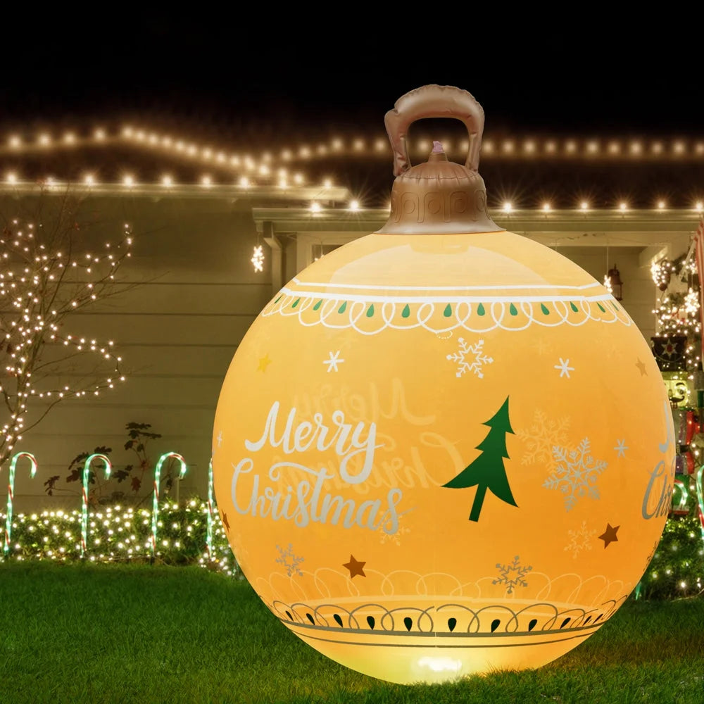 Christmas Inflatable Ball 60CM LED Illuminated Xmas