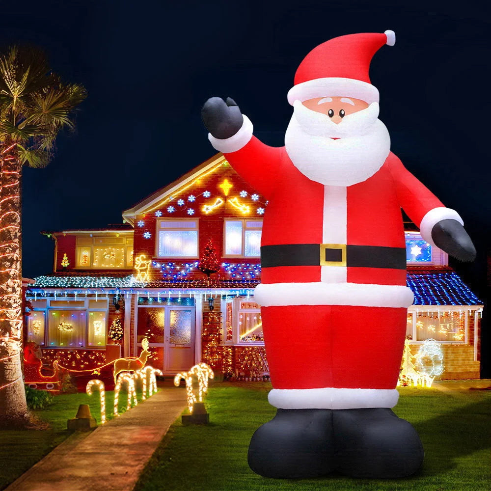 Christmas Inflatable Santa 5M Outdoor Air-Powered Light