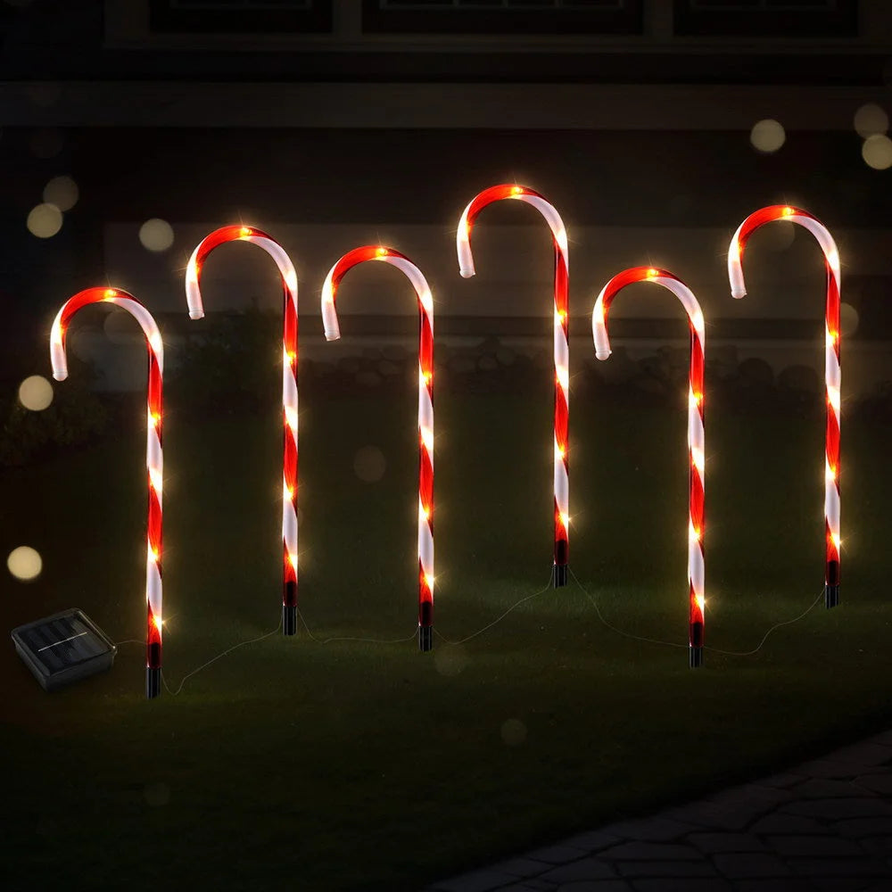 Christmas Lights 42 LED 6PC Path Ground Light Garden